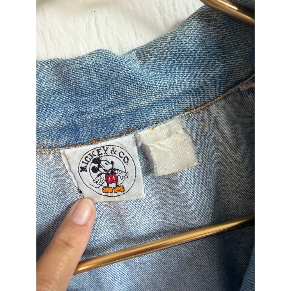 Vintage 90s Mickey Mouse Jean Jacket Disney Y2K Mickey & Co - Picture 5 of 8